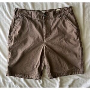 RedHead Carpenter Utility Shorts Mens 36 Brown Canvas Workwear 100% Cotton Clean